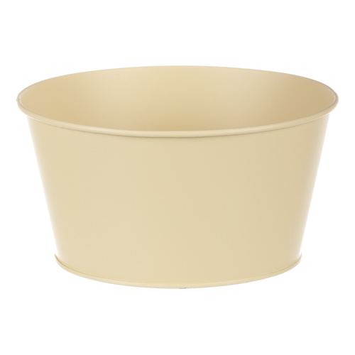 Obal kovový - nízký, motiv kvetoucího máku, žlutý