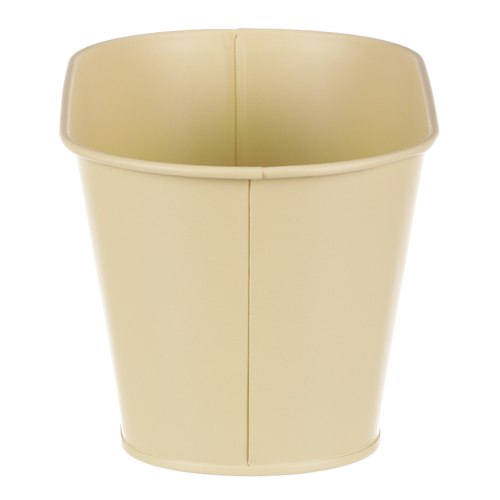 Truhlík kovový - motiv kvetoucího máku, žlutý