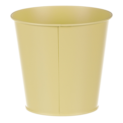 Obal kovový - motiv ptáčka, barva žlutá