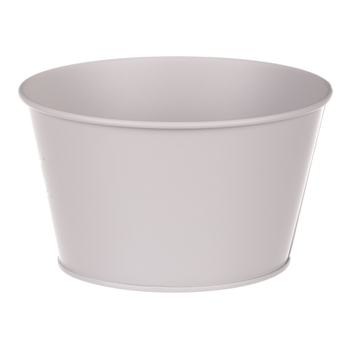 Obal kovový - nízký, motiv ptáčka, barva šedá