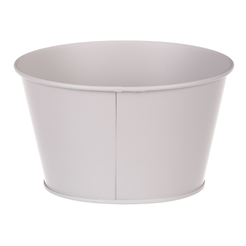 Obal kovový - nízký, motiv ptáčka, barva šedá