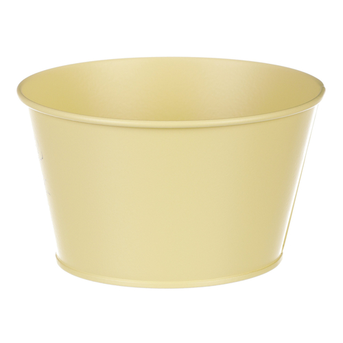 Obal kovový - nízký, motiv ptáčka, barva žlutá