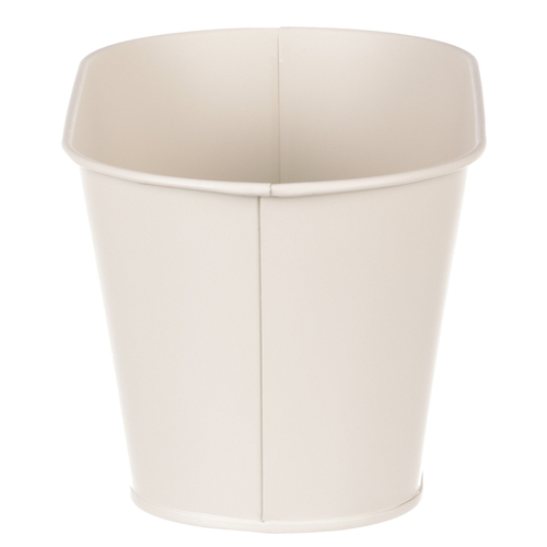 Truhlík kovový - motiv ptáčka, barva krémová