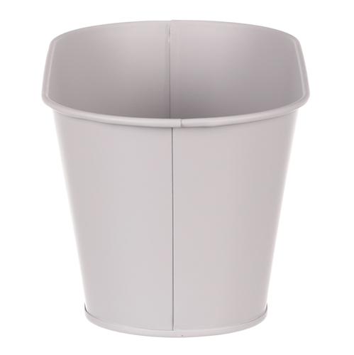 Truhlík kovový - motiv ptáčka, barva šedá