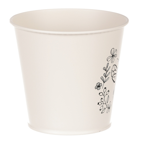 Obal kovový - motiv včelky, barva krémová