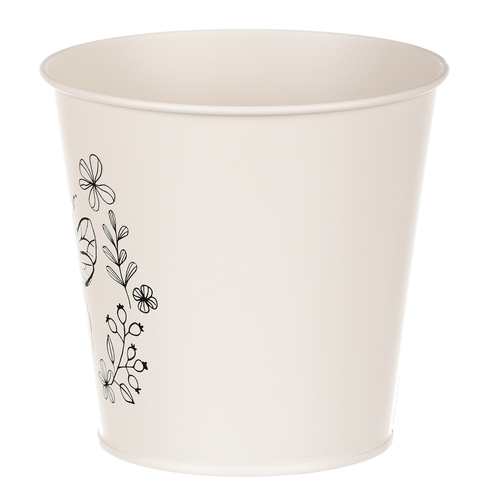 Obal kovový - motiv včelky, barva krémová