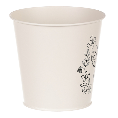 Obal kovový - motiv včelky, barva krémová