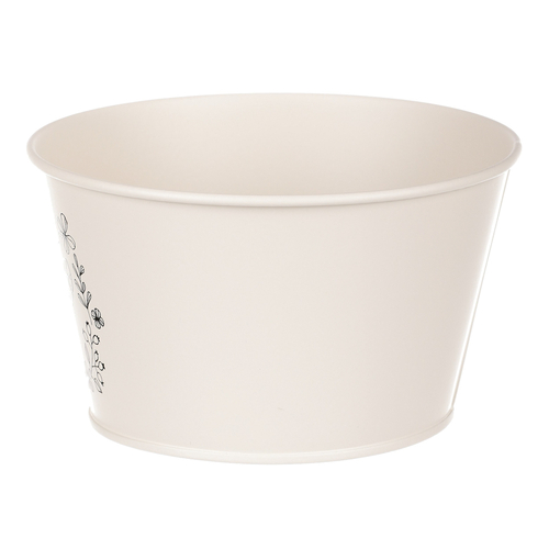 Obal kovový - motiv včelky, barva krémová