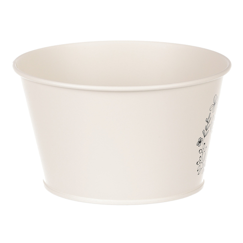 Obal kovový - motiv včelky, barva krémová