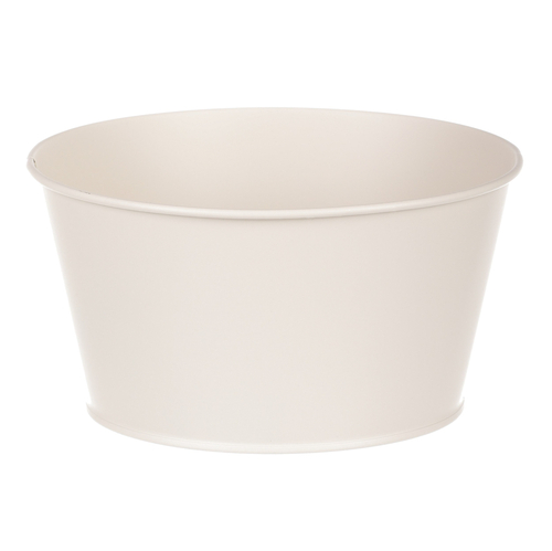 Obal kovový - nízký, motiv včelky, barva krémová