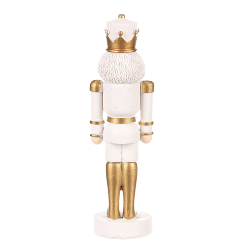 Voják - figurka na postavení, polyresin, barva bílo-zlatá