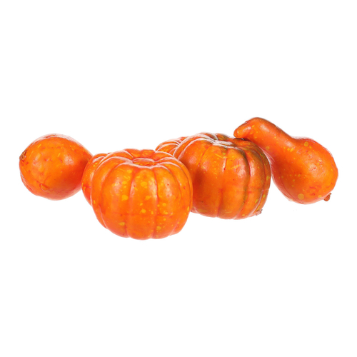 Dýně umělá - mix tvarů, oranžová, cena za balení (6 ks)