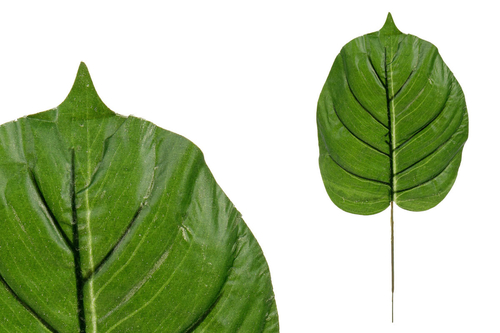 List umělý - monstera, barva zelená, cena za 1 ks (svazek 12 ks)