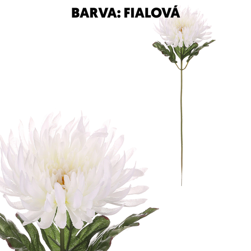 Chryzantéma - umělá řezaná květina, fialová