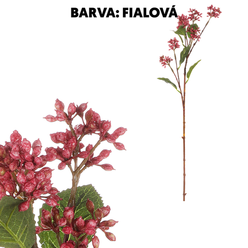 Krásnoplodka - umělá řezaná květina, fialová