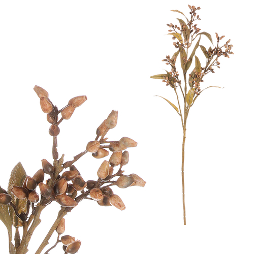 Eukalyptus - umělá větvička, barva cappuccino