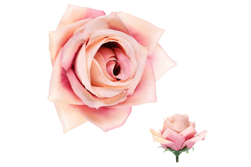 Růže - umělý květ, staro-růžový, cena za balení (12 ks)