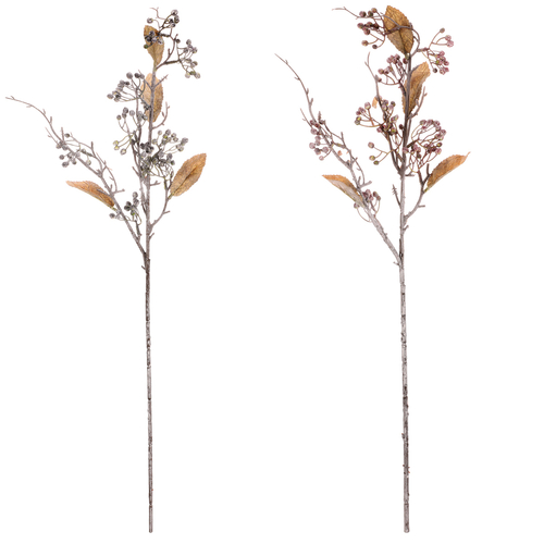 Větev s bobulemi - umělá, mix 2 barev, cena za 1 ks