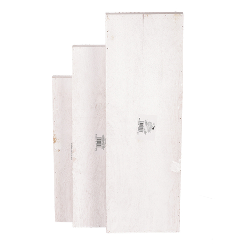 Tác aranžovací - dřevo, obdélníkový, bílý, cena za sadu 3 ks