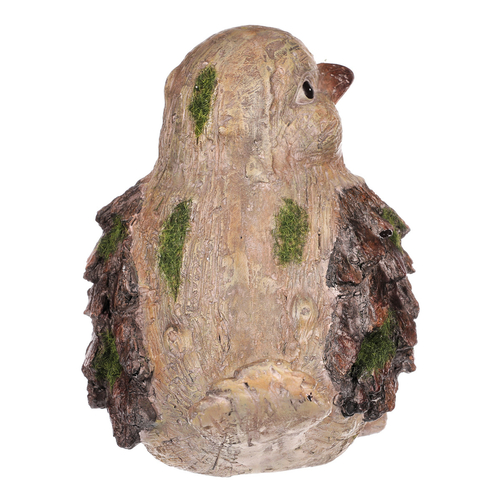 Ptáček - figurka z magnesia, imitace dřeva
