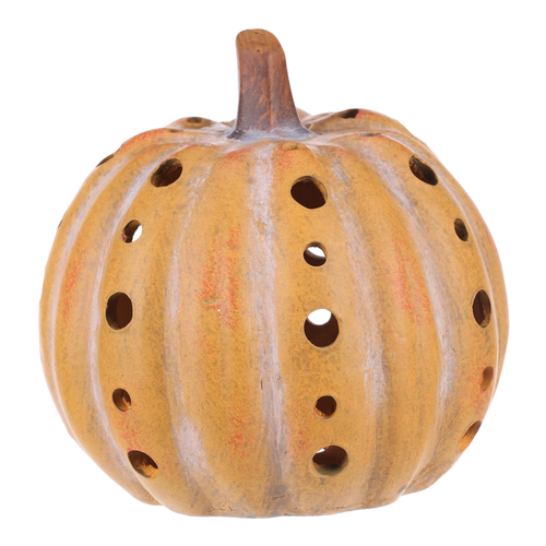 Dýně s otvory v pruzích - keramika, žlutá