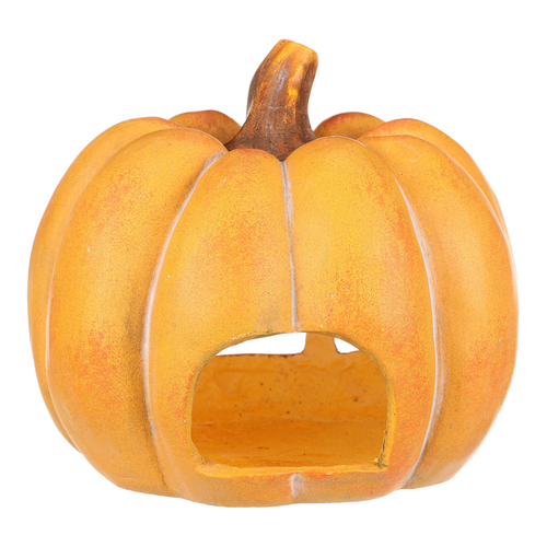 Dýně kulatá s obličejem - magnesium, svícen, velká, žlutá