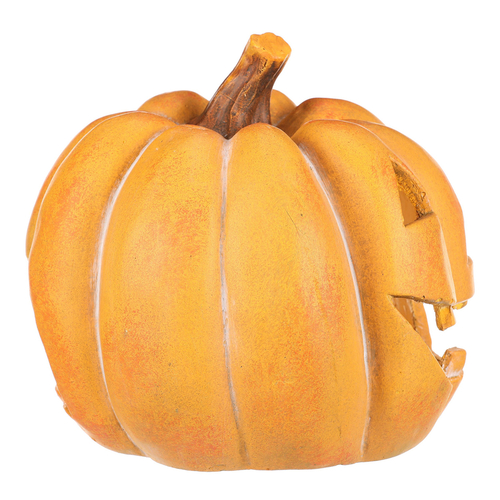 Dýně kulatá s obličejem - magnesium, svícen, velká, žlutá