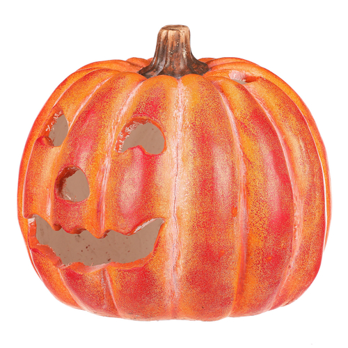 Dýně kulatá s obličejem - magnesium, svícen, oranžová