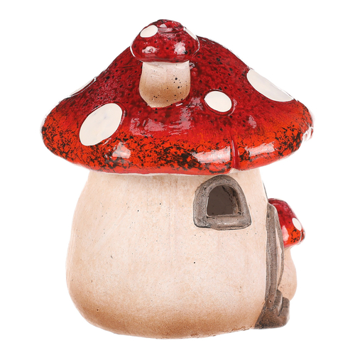 Domeček keramický - muchomůrka, s LED osvětlením