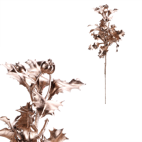 Cesmína - umělá větev s plody, barva champagne