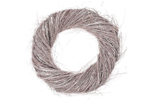 Věnec z proutí - pr. 50 cm, barva šedo-bílá