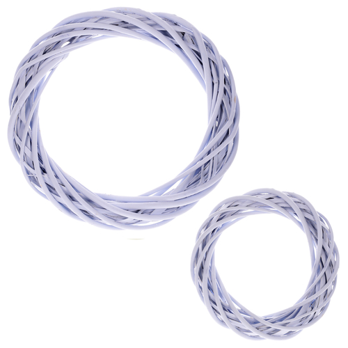 Věnec z proutí - vrba, barva fialová, cena za sadu 2 ks