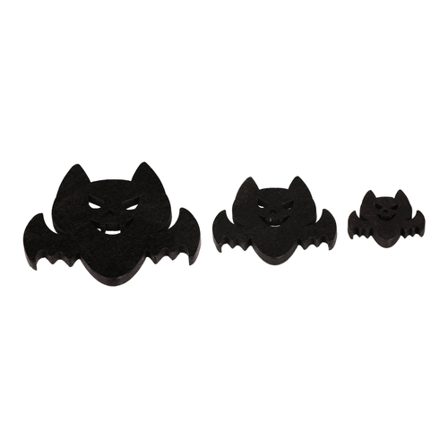 Netopýr - dřevěný, mix 3 barev a 3 vel., cena za balení (18 ks)