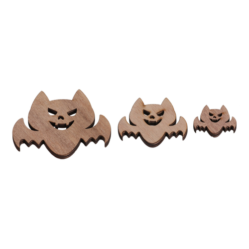 Netopýr - dřevěný, mix 3 barev a 3 vel., cena za balení (18 ks)