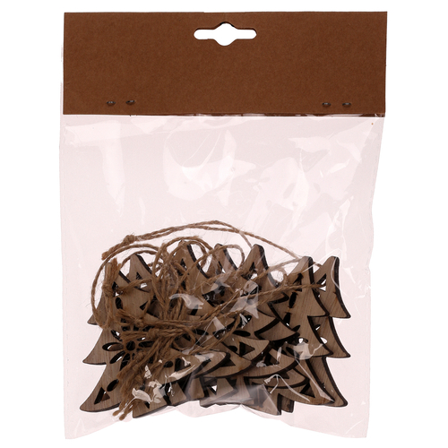 Stromečky na pověšení - dřevo, přírodní, cena za balení (8 ks)