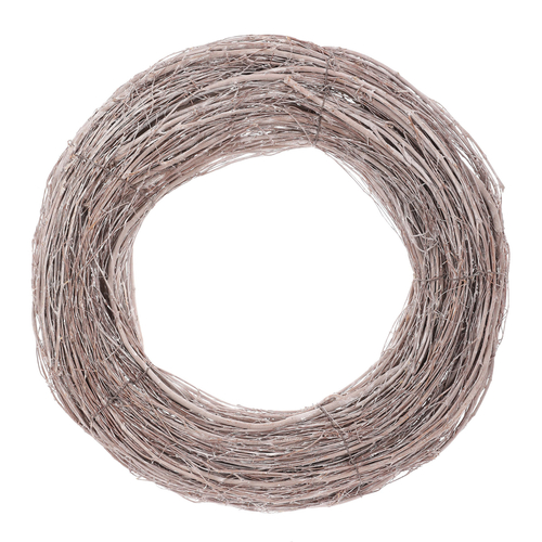 Věnec proutěný - pr. 25 cm, barva šedo-bílá