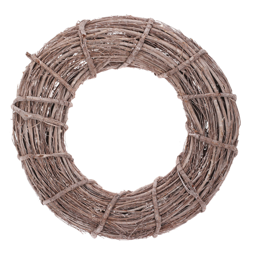 Věnec proutěný - pr. 40 cm, barva šedo-bílá