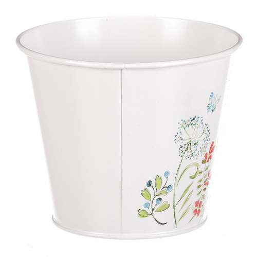 Kovový obal na květiny, květinový design.