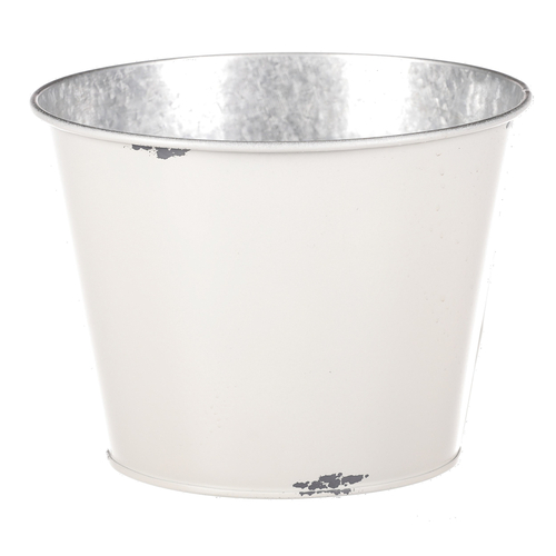 Kovový obal na květiny, design s růžemi.