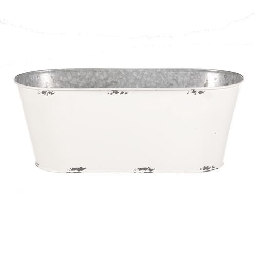 Kovový truhlík, design s růžemi.