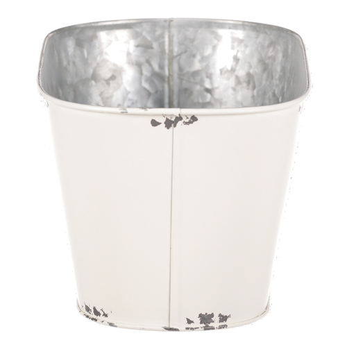 Kovový truhlík, design s růžemi.