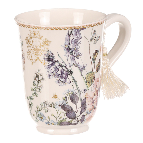 Hrneček v dárkové krabičce - porcelán, květinový motiv