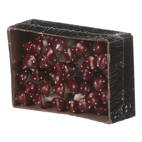 Houby na drátku, barva bordó, cena za balení (48 ks)