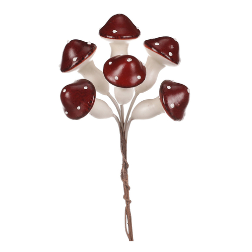 Houby na drátku, barva bordó, cena za balení (48 ks)