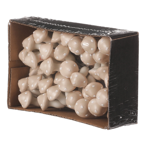 Houby na drátku, barva krémová, cena za balení (48 ks)