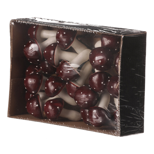 Houby na drátku, barva bordó, cena za balení (24 ks)