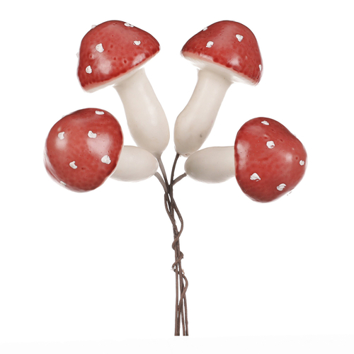 Houby na drátku, barva lososová, cena za balení (24 ks)