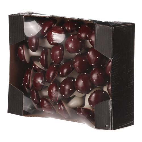 Houby na drátku, barva bordó, cena za balení (30 ks)