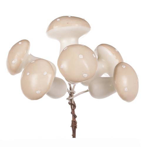 Houby na drátku, barva krémová, cena za balení (30 ks)