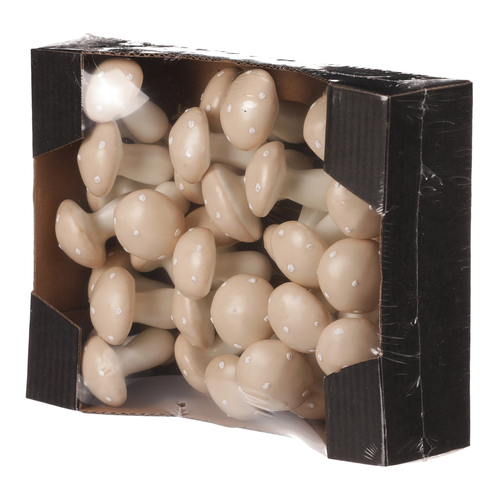 Houby na drátku, barva krémová, cena za balení (30 ks)